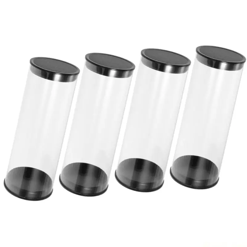 31BE 4Pcs Golfs Ball Container Small Display Tubes Portable Ball Case Golf Barrels Clear Tube Carrying Case Plastic Tubes