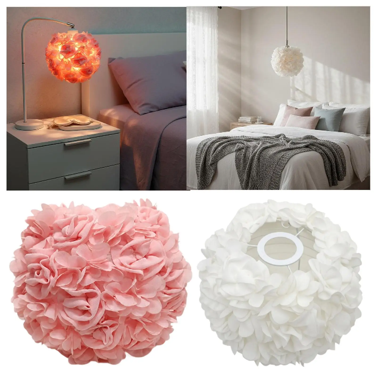 Lamp Shade E27 Easy Installation Light Cover for Living Room Bedside Bedroom