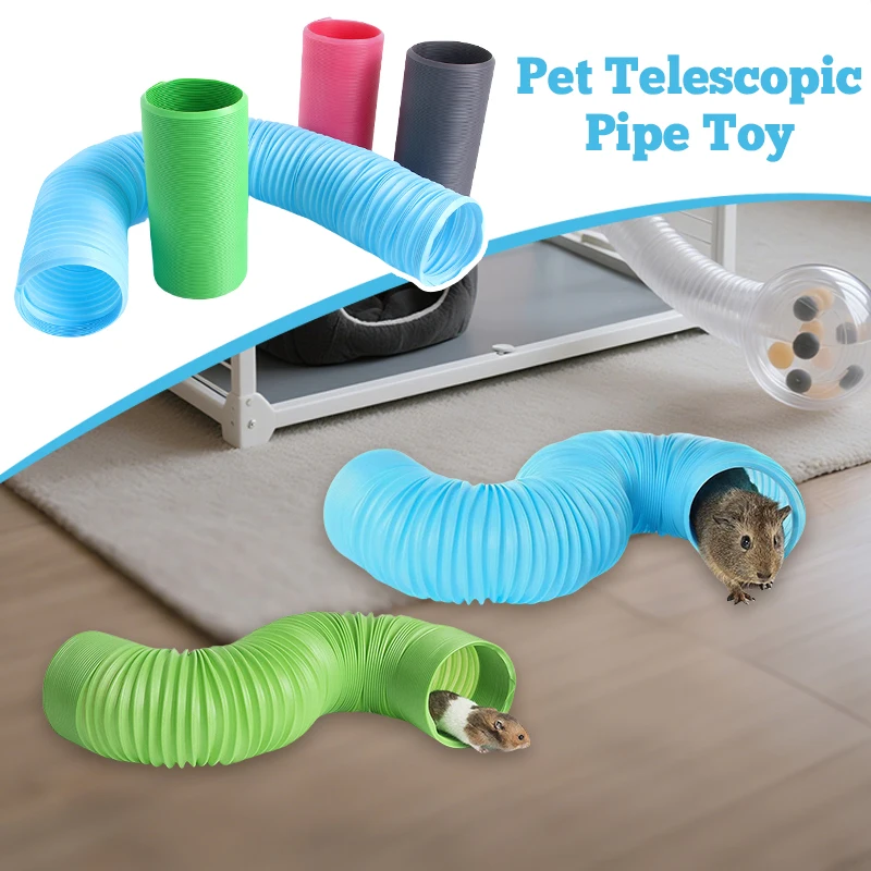 100 см маленький забавный туннель для домашних животных, телескопическая труба, принадлежности для хорьков, тренировочные трубки, игрушки для хомяков, аксессуары для маленьких хомяков