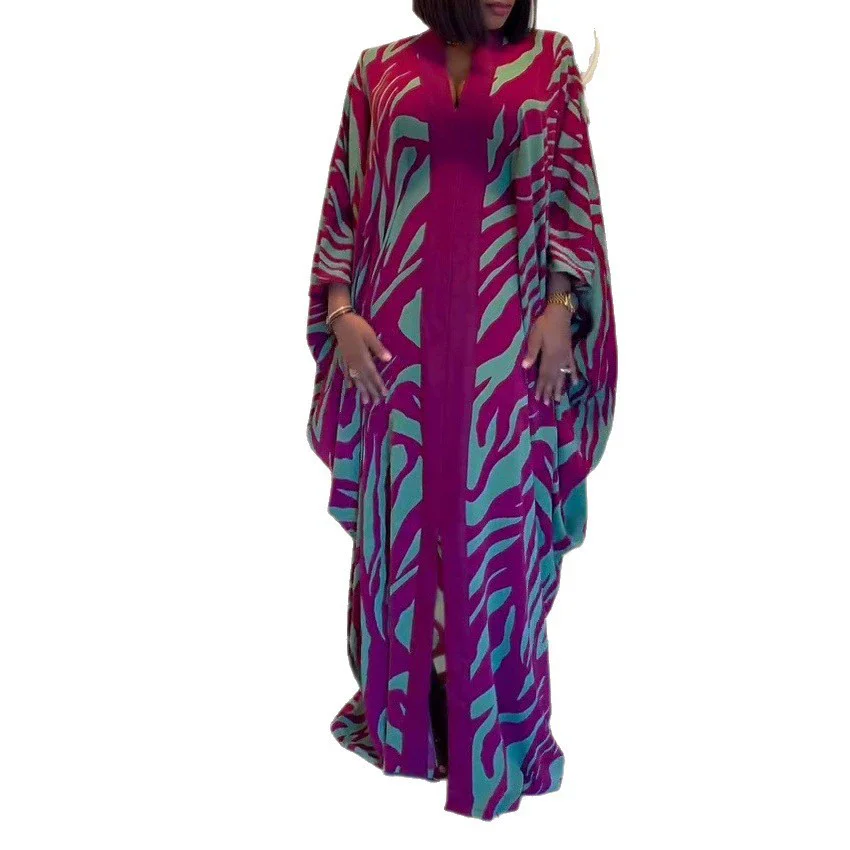 سترة صوفية عصرية إسلامية جديدة لقضاء العطلات على الشاطئ بطباعة رقمية ثلاثية الأبعاد ملابس نسائية غير رسمية في الشرق الأوسط في دبي