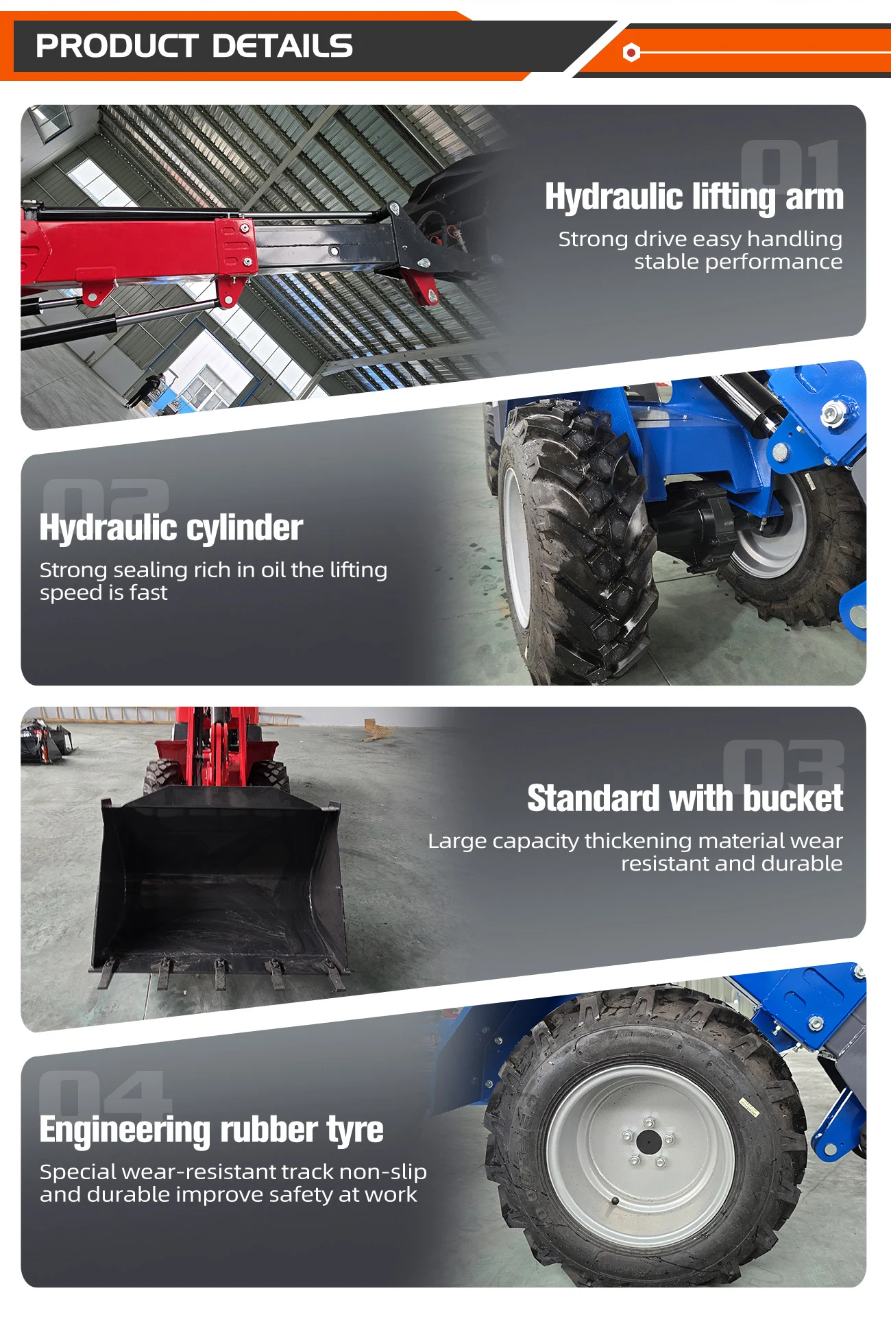 2-Tonnen-Teleskoparmlader mit Diesel-Hydraulikantrieb für Landwirtschaftliche Bodenbearbeitung und Obstgartenbepflanzung - Landwirtschaftliche Ausrüstung – Detail 17