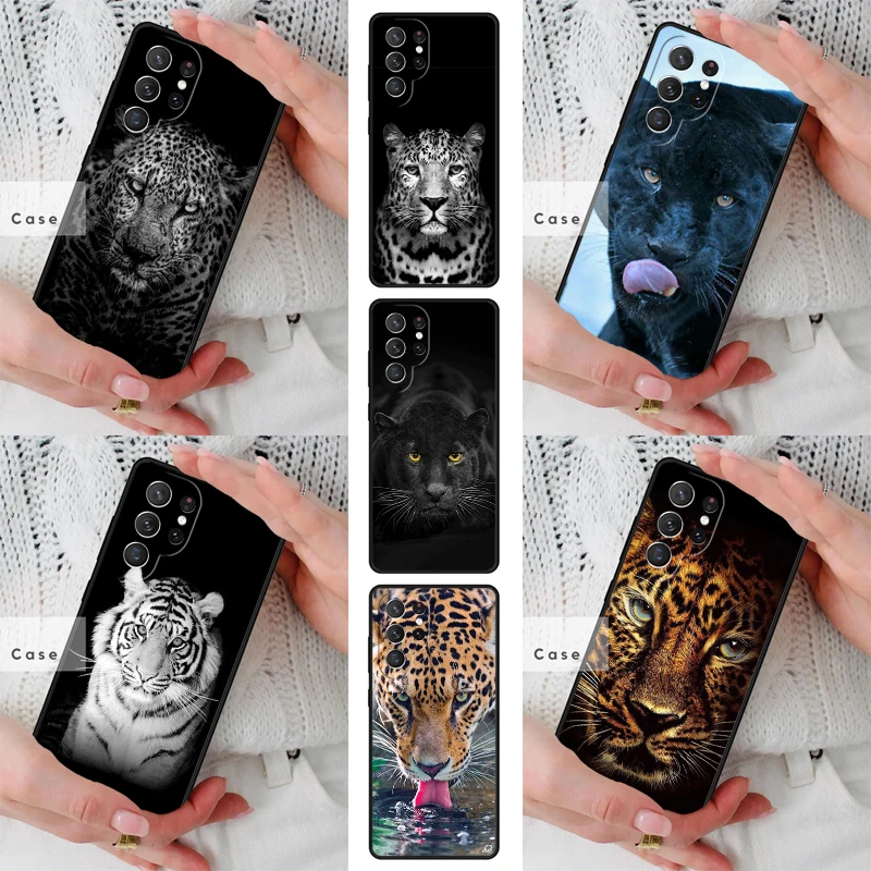 Cheetah Panther TPU Phone Case for Samsung Galaxy S26 S25 S24 S23 S22 S21 S20 Note10 Plus FE Ultra Cover
