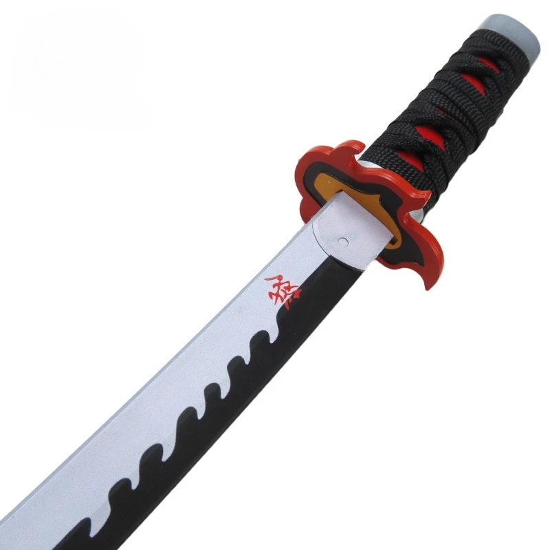 42 cm/16,54 pulgadas plástico Nylon Demon Slayer Katana colección espada samurái Kamado Tanjirou Agatsuma Zenitsu Cosplay arma Prop niño