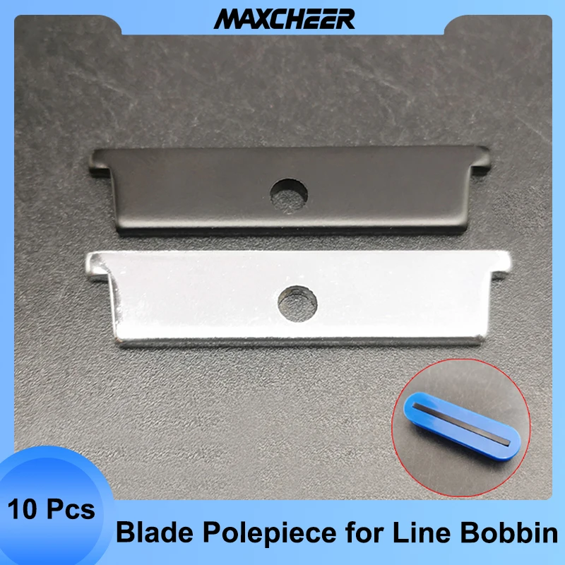 10Pcs Blade Style Polepiece for Line Bobbin of Mini Humbucker 57x13MM Pickup Metal Slug Rod Chrome/Black