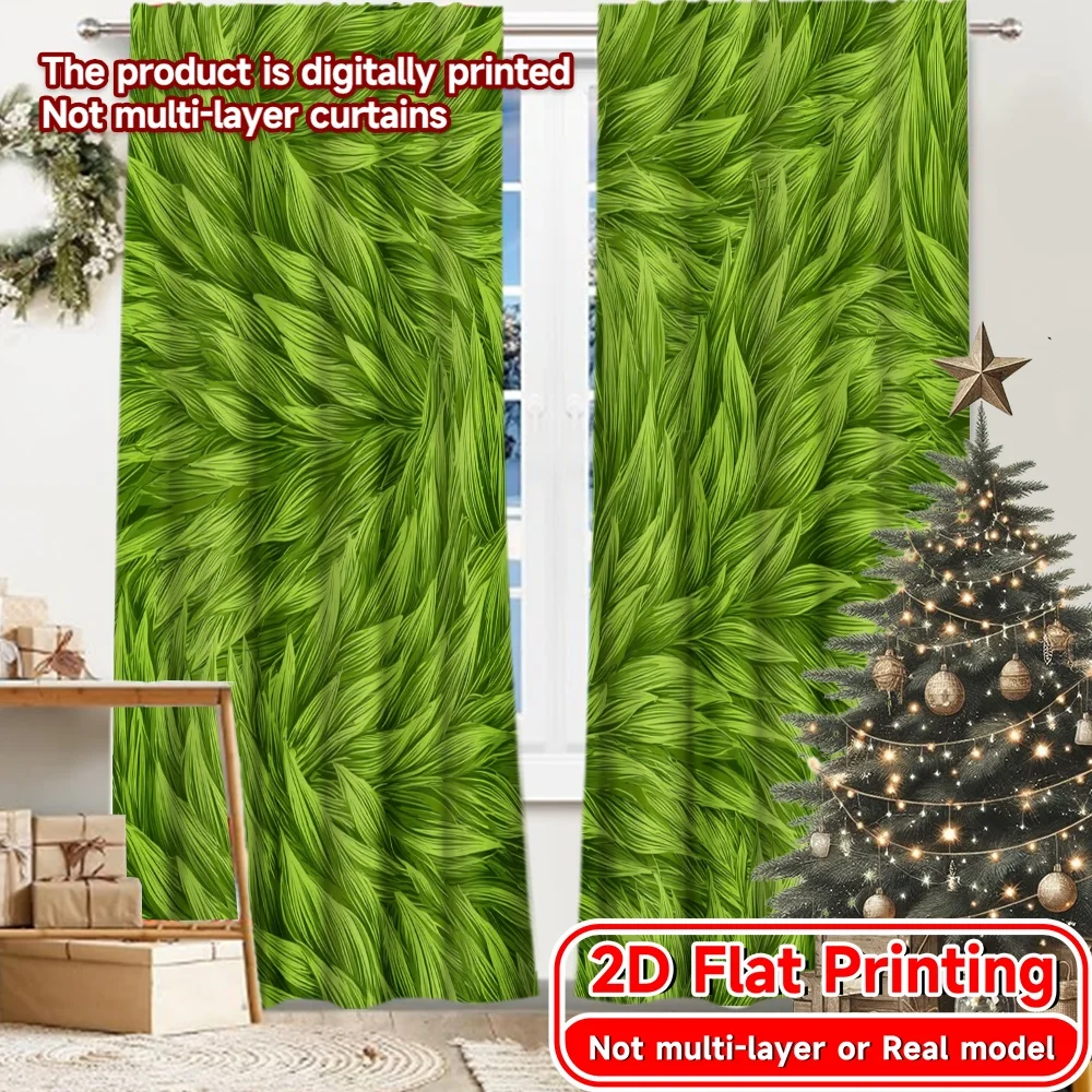 2D Flat Printing,2pcs Groundhog Grazing Modern Curtains&Drapes Polyester Curtains Decorations Outdoor Perfect for Bedroom,