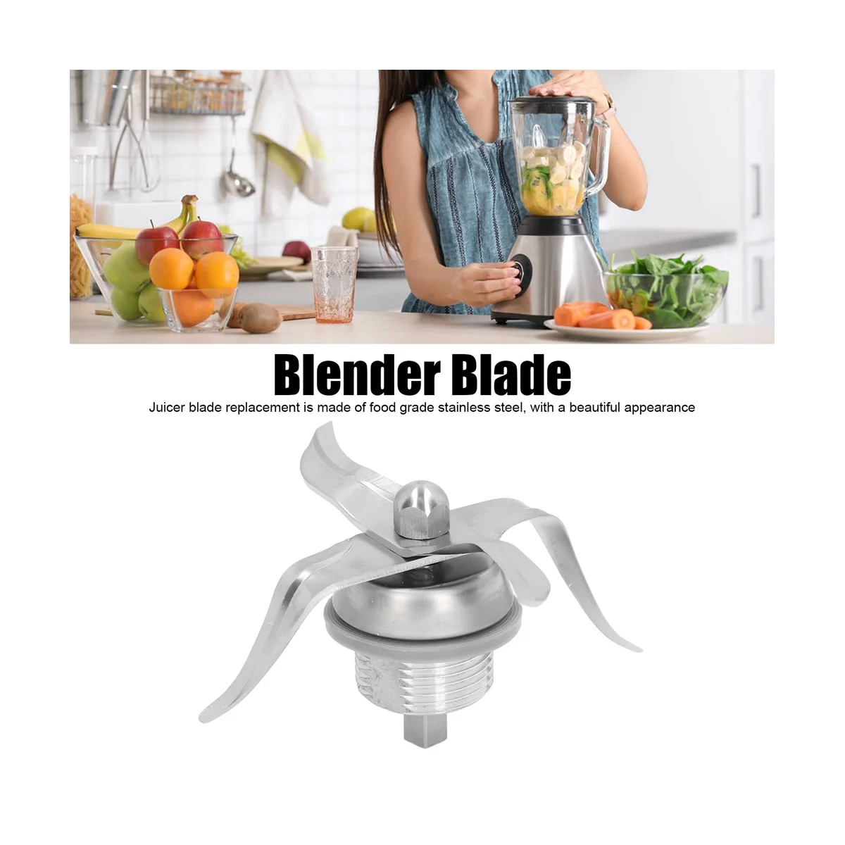 Cuchillas de exprimidor de acero inoxidable, repuesto para Thermomix 3300, cuchilla de licuadora, grado alimenticio