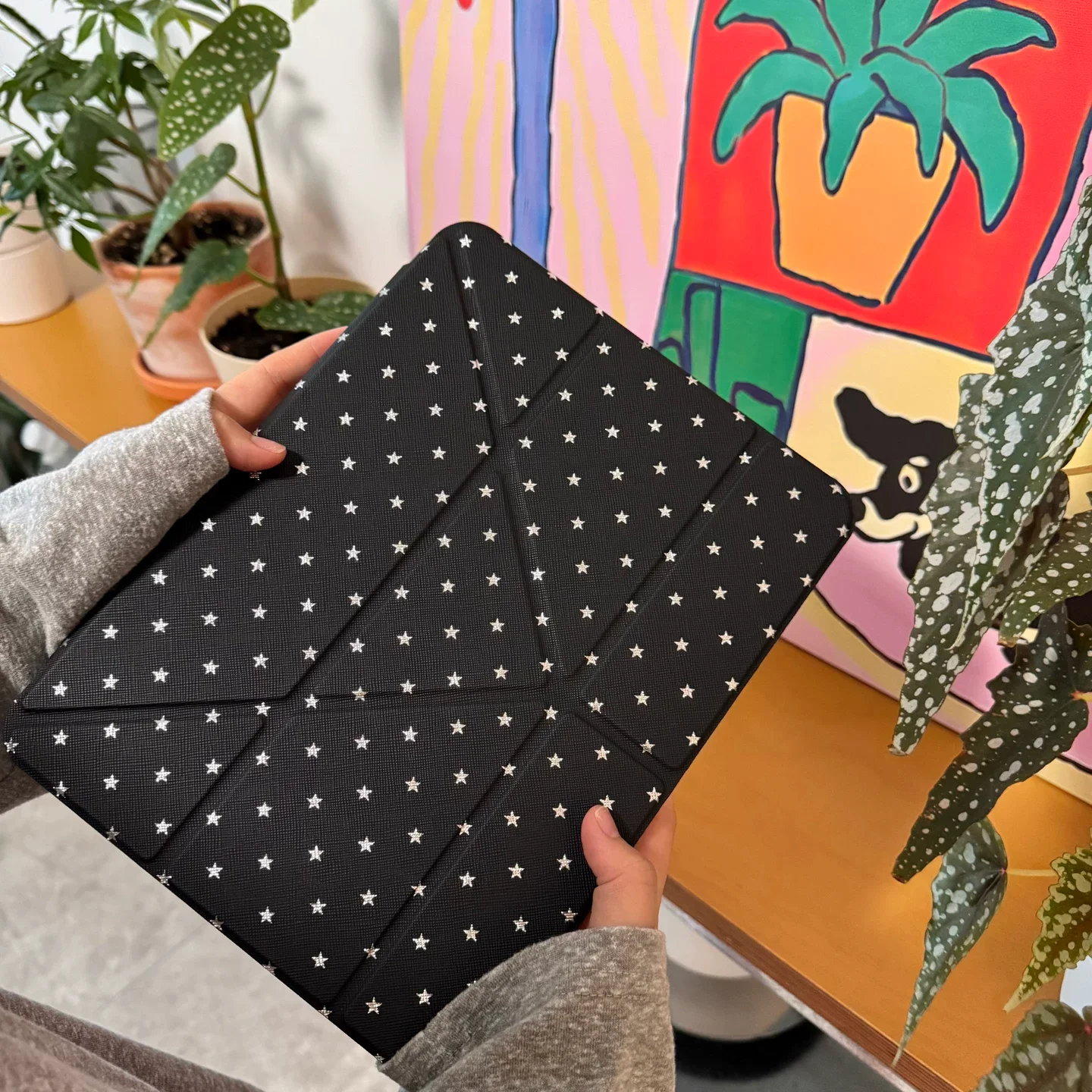 Star Black Korea ins Y2K Cover For iPad 10th 11th Gen 7/8/9 10.2'' Start Case For Air 4 5 6 7 11 For Air 2 9.7 Pro 11 Mini 6 7