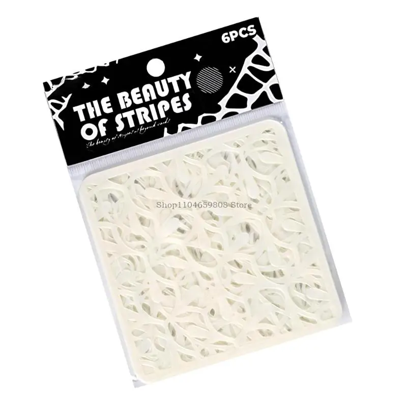 6 PC Flowers Disegno Modelli strati strati stravaghi per rivista degli stencil