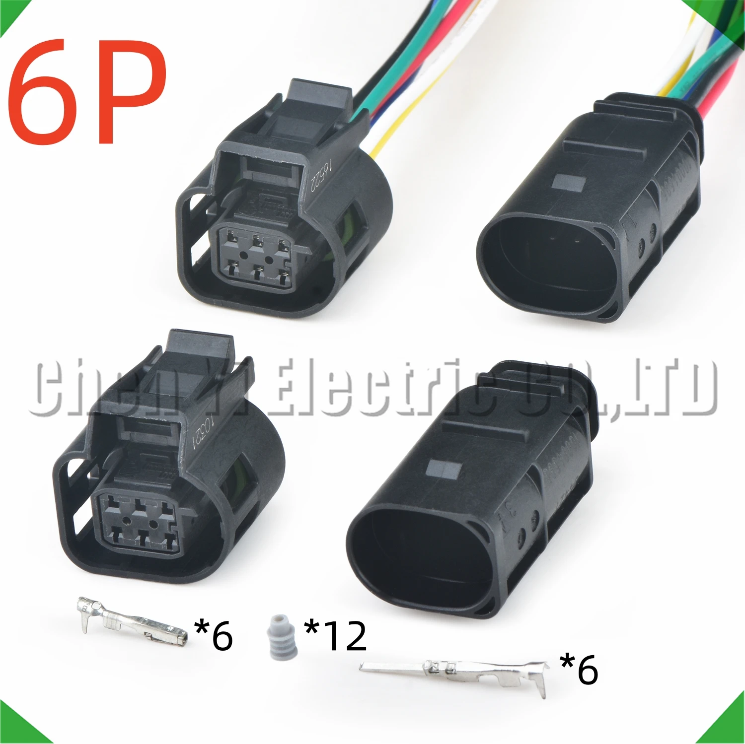 

6 Pin Automotive Connectors throttle valve oxygen sensor Wire harness Plug 09442111 10020223 16522 10004595 For Benz BMW