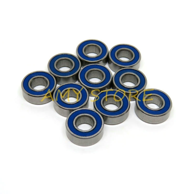 10Pcs 6x12x4mm Blue Rubber Sealed Deep Groove Ball Bearings MR126 2RS ABEC3 DIY Toy Model Bearings