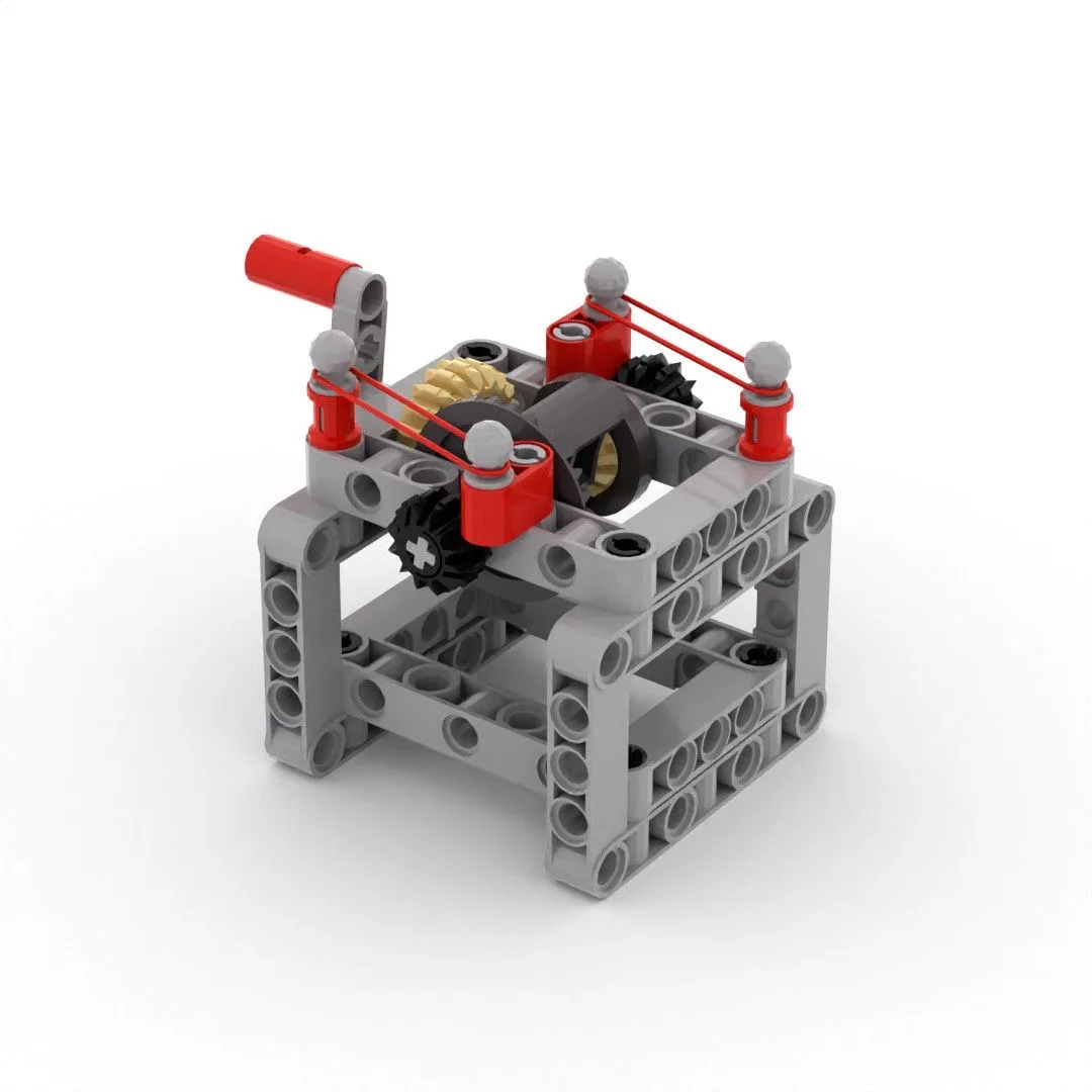 4330 Building Blocks Technology Gear Mechanical Model Differential Ratchet Mechanism MOC Set
