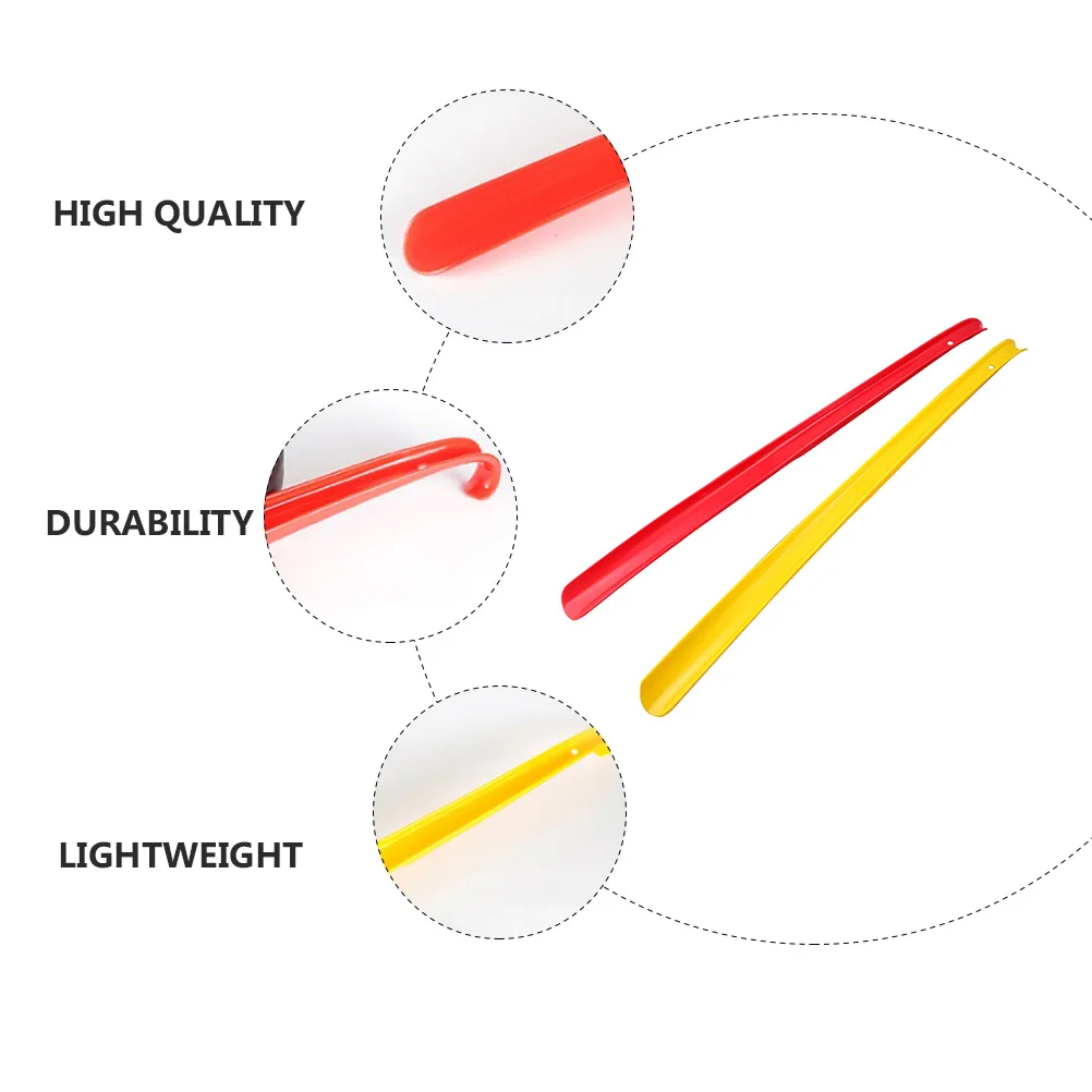 

2pcs Shoehorn Practical Plastic Shoe Extractor Lifter Accessories Durable Lightweight Ergonomic Design Save Effort Reduce Burden