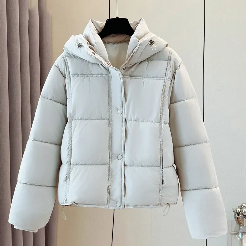 

Chic Bread Clothing Short Jacket Women's Overcoat New Autumn Winter Thick Warm Parker Pajamas Korean Loose Hooded Cotton Jacket