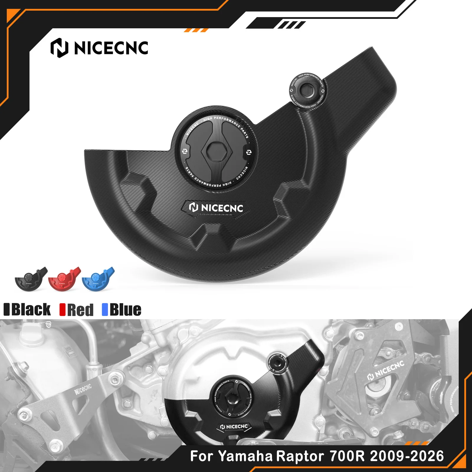 NICECNC para Yamaha Raptor 700R 2009-2026, Cubierta del Cárter del ATV y Tapón de Sincronización del Motor, Raptor 700 2013-2026, Accesorios de Aluminio para ATV