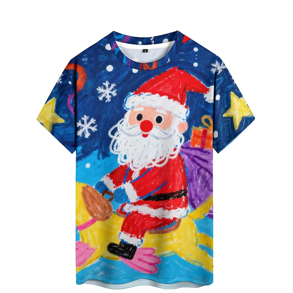 Men's Color-Block Splatter 3D Printed Short-Sleeve T-Shirt - Family Gathering, Printed Shirt, Party Wear