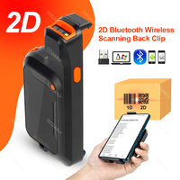 Wireless Barcode Scanner Mini Bluetooth Back Clip 2D Phone Barcode Reader QR Bar code Reader PDF417 Scanner for Mobile Scan