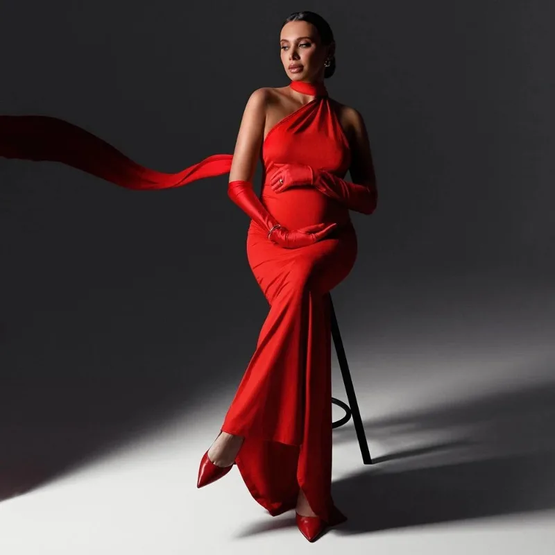 

Одежда для беременных, женский вечерний наряд, сексуальное платье для беременных с открытой спиной для фотосессии, облегающее платье для фотосессии