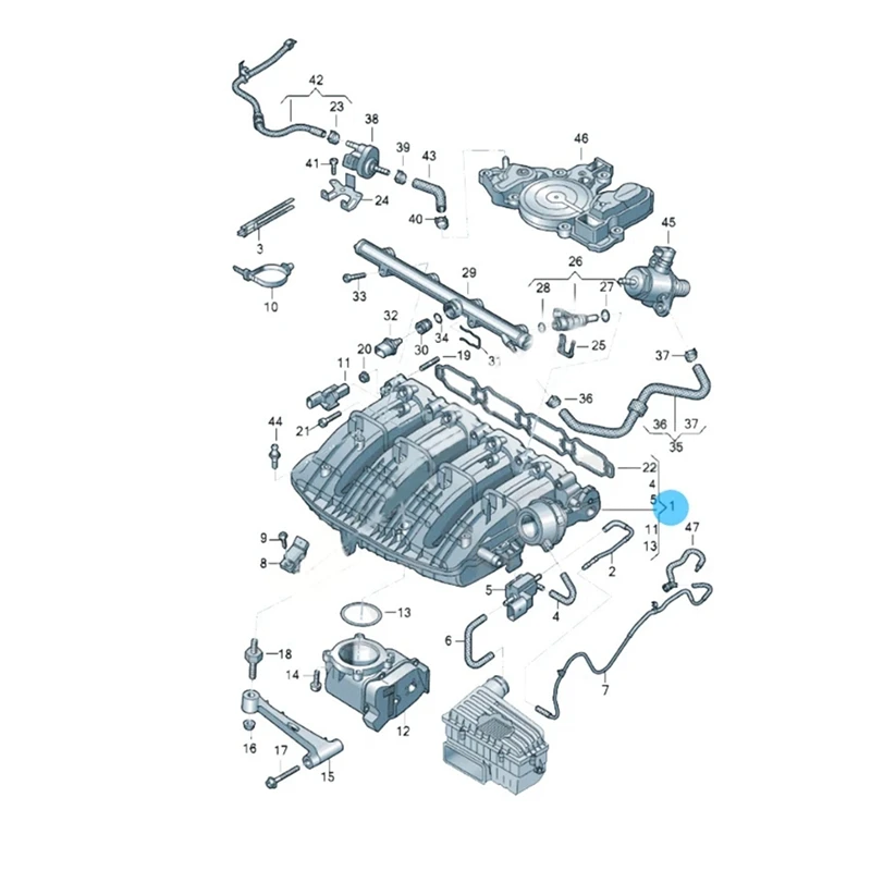 Engine Intake Manifold For  A3 Q3 Q5 A5 VW Beetle Jetta Golf MK7 Tiguan B8 EA888 Gen3 06L 133 201 AH 06L133201AH