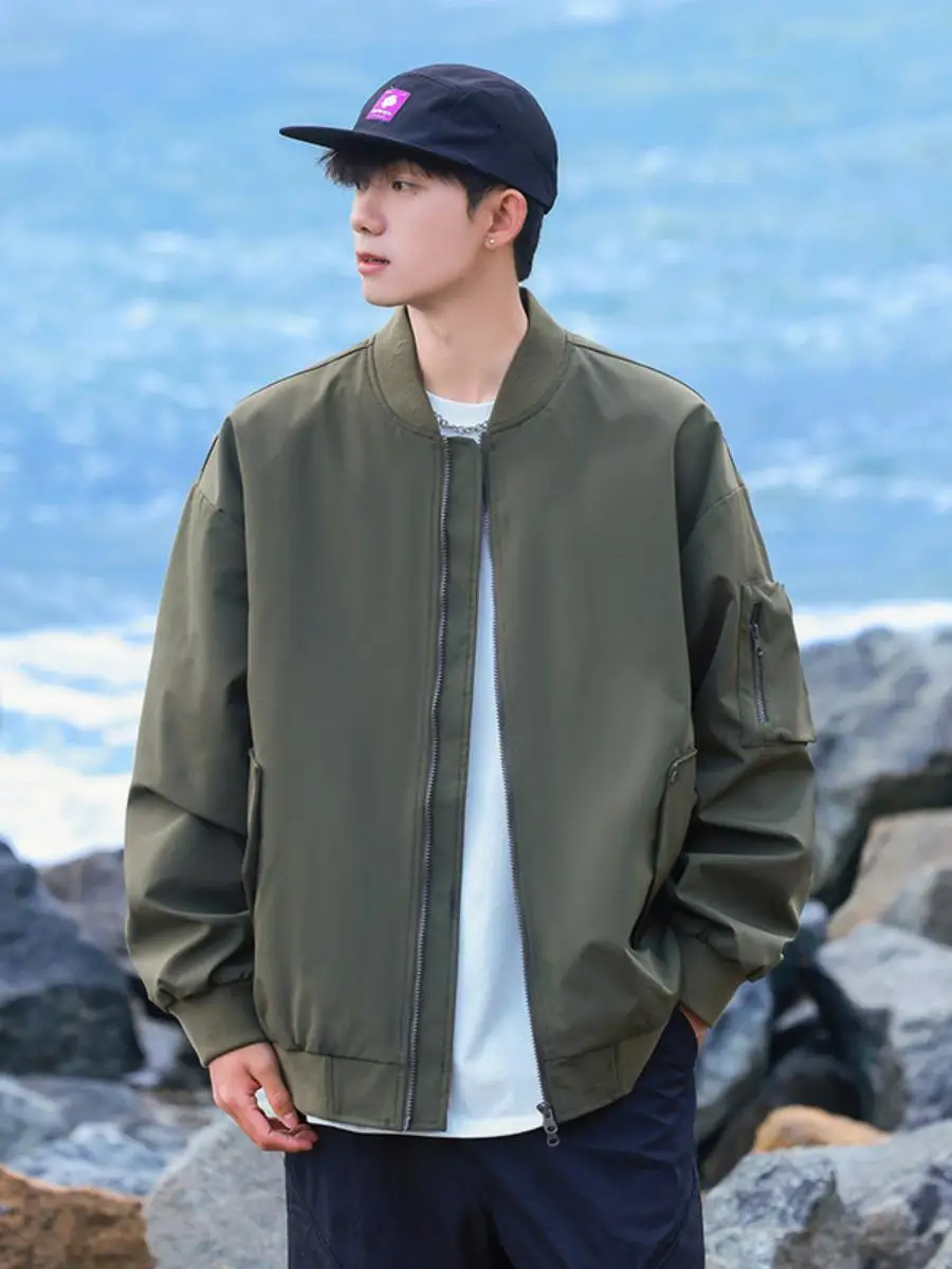 

Loose Men's Pilot Jaet 2024 New Sle Spring Autumn Trendy Brand Baseball Workwear Casual Outerwear American Retro Design