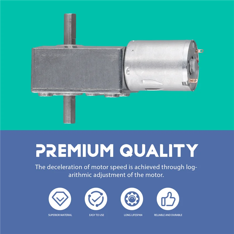 JGY370 Motor DC 12V 30RPM Mengurangi Kecepatan Motor Dengan Torsi Tinggi Turbo Worm Geared