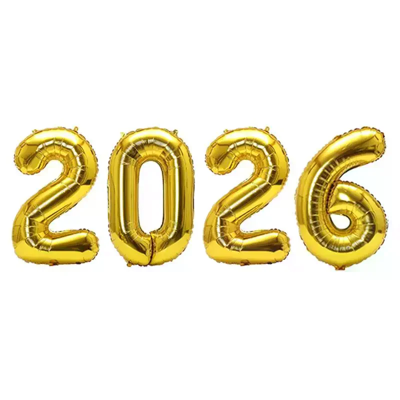 بالونات فويل لتزيين حفلات رأس السنة الجديدة كابينة تصوير دعائم ديكور منزلي لعيد الميلاد 2026 دعامة الاحتفال الخاص بك