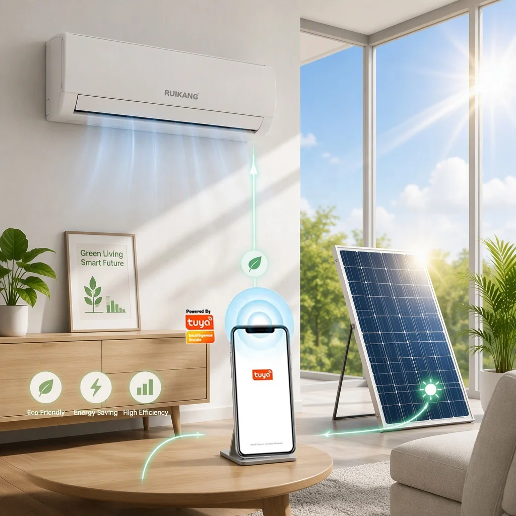 Solar Air Conditioner Tuya WiFi Smart Remote Control Solar Panel Convert Sunlight to Power Efficient Cooling Household AC Unit