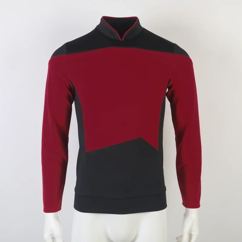 Costume Cosplay Star TNG The Next Generation pour Homme, Chemise Rouge, Jaune, Bleu, Uniforme, Manteau, ixd'Halloween, MN8