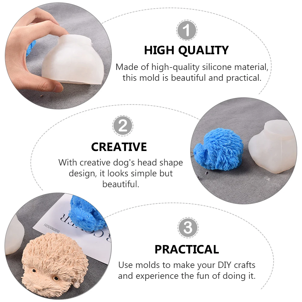 

Dog Silicone Mold Nonstick Manual Mold Creative Crystal Epoxy Simple Mold for Handmade Crafts