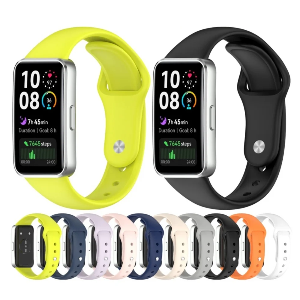 화웨이 밴드 10 10NFC 9 9NFC 8 8NFC 시계 스트랩 소프트 팔찌 방수 벨트 시계 밴드에 대한 실리콘 시계 밴드 팔찌