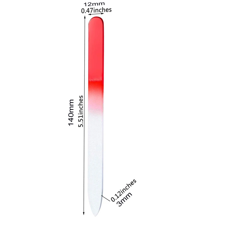 5개입 전문가용 그라데이션 유리 네일 파일 스트립 양면 샌딩 버퍼 연마 네일파일 DIY 매니큐어 도구