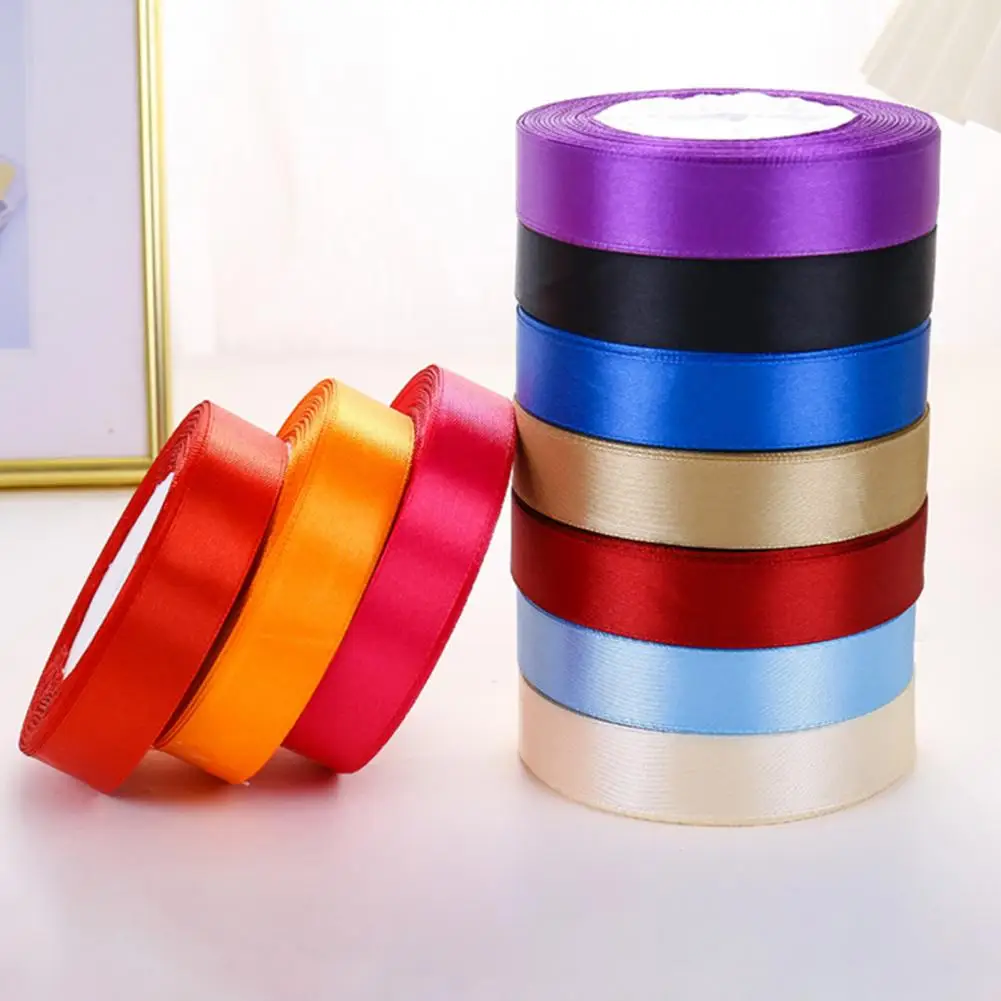 25Yards/Roll 2cm Silk Satin Ribbons For Crafts Bow Handmade Gift Party Wedding Decorative Wrapping Scrapbooking Riband Sew Craft