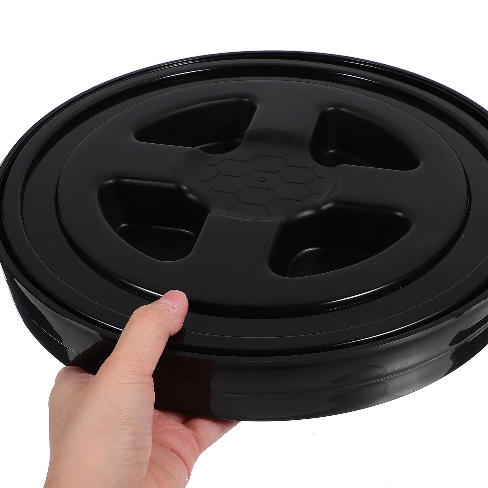 2Pcs Leakproof Twist Bucket Lid 12.32 Inch Screw-on Airtight Seal Pail Cover for Car Wash Pet Food Grain Paint Storage