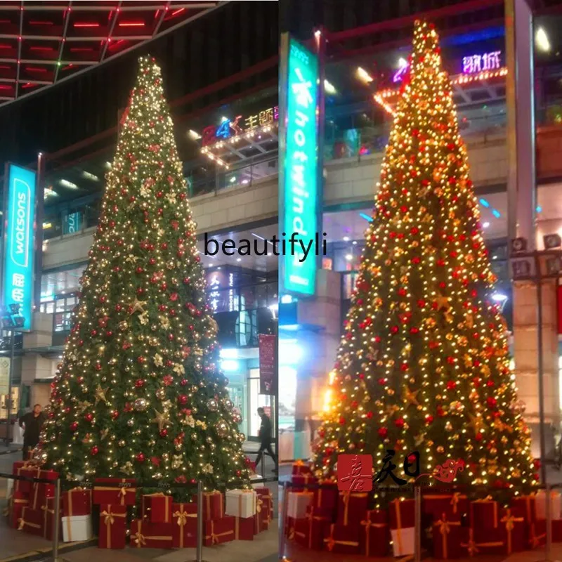 Large Christmas tree 4 meters 5 meters 6 meters 7 meters, outdoor large frame Christmas tree