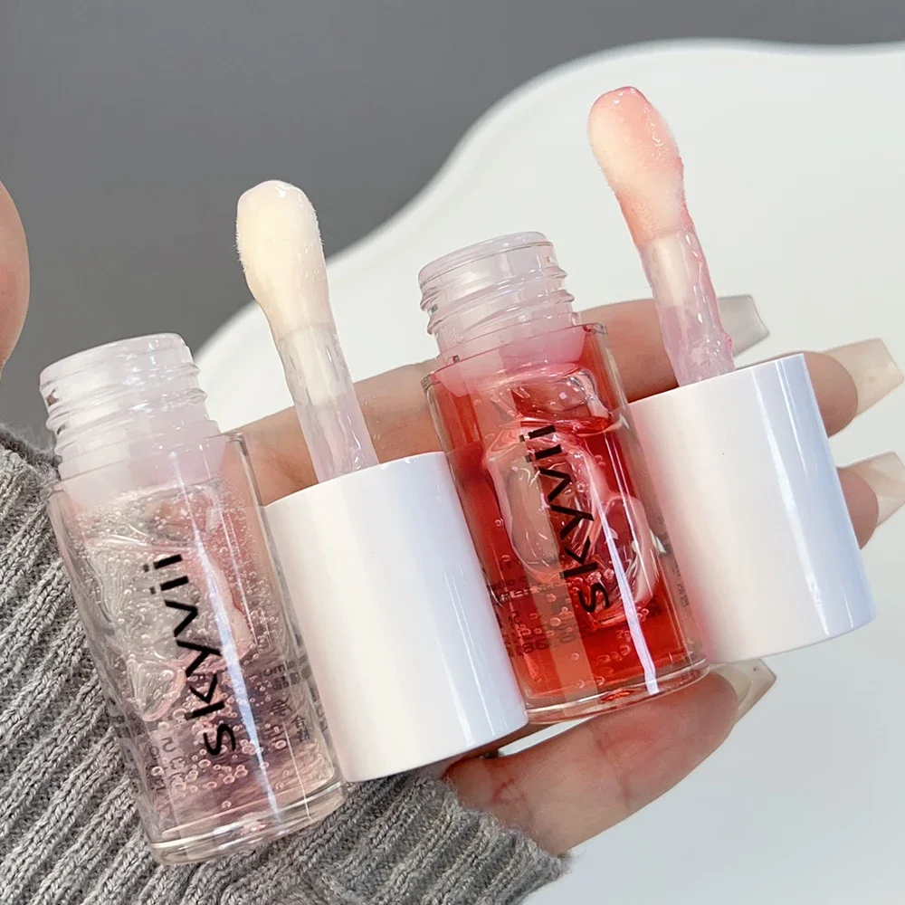 Waterdichte Transparante Jelly Lip Olie Glas Lipgloss Niet-plakkerige Hydrateert Lip Tint Lippen Voller Lippenstift Koreaanse Make-Up Cosmetische