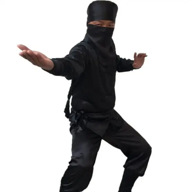 Night Invisibility Cloth Black Suit Assassin Ninja Costume Hide Men Masked Cosplay