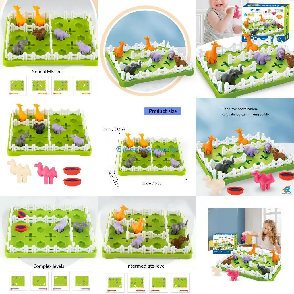 090B Farmer Maze Toy for Children Strategy Cognitive Education with Logical Challenges Travel Friendly Puzzle Activity Toy