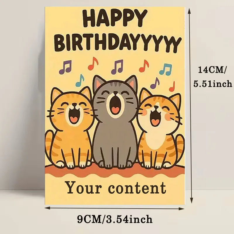 2/4/8 pezzi Carte con nome e compleanno personalizzate (per compleanni, battesimi, inviti per feste)