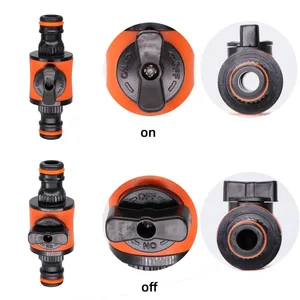 1PC/2PCS 16mm equal GardenHose Shut Offバルブフィッティングプラスチックチューブタップアダプタークイックジョイント灌漑用洗車 10の最高の販売ガーデニングガジェット-10