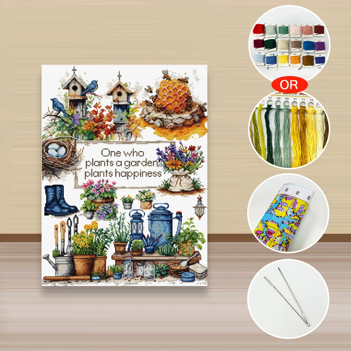 1 Stück 30x40 cm/11,8x15,7 Zoll, 11CT/14CT Kreuzstich-Set, DIY Valentinstagsgeschenk, Stickerei-Set für Feste, Tiermotiv – Detail 3
