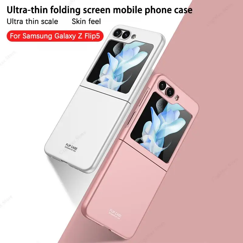 Ultra Thin Folding Case For Samsung Galaxy Z Flip 5 Solif Cover For Samsung Z Flip 5 Flip5 ZFlip5 Protective Case Hard PC Funda