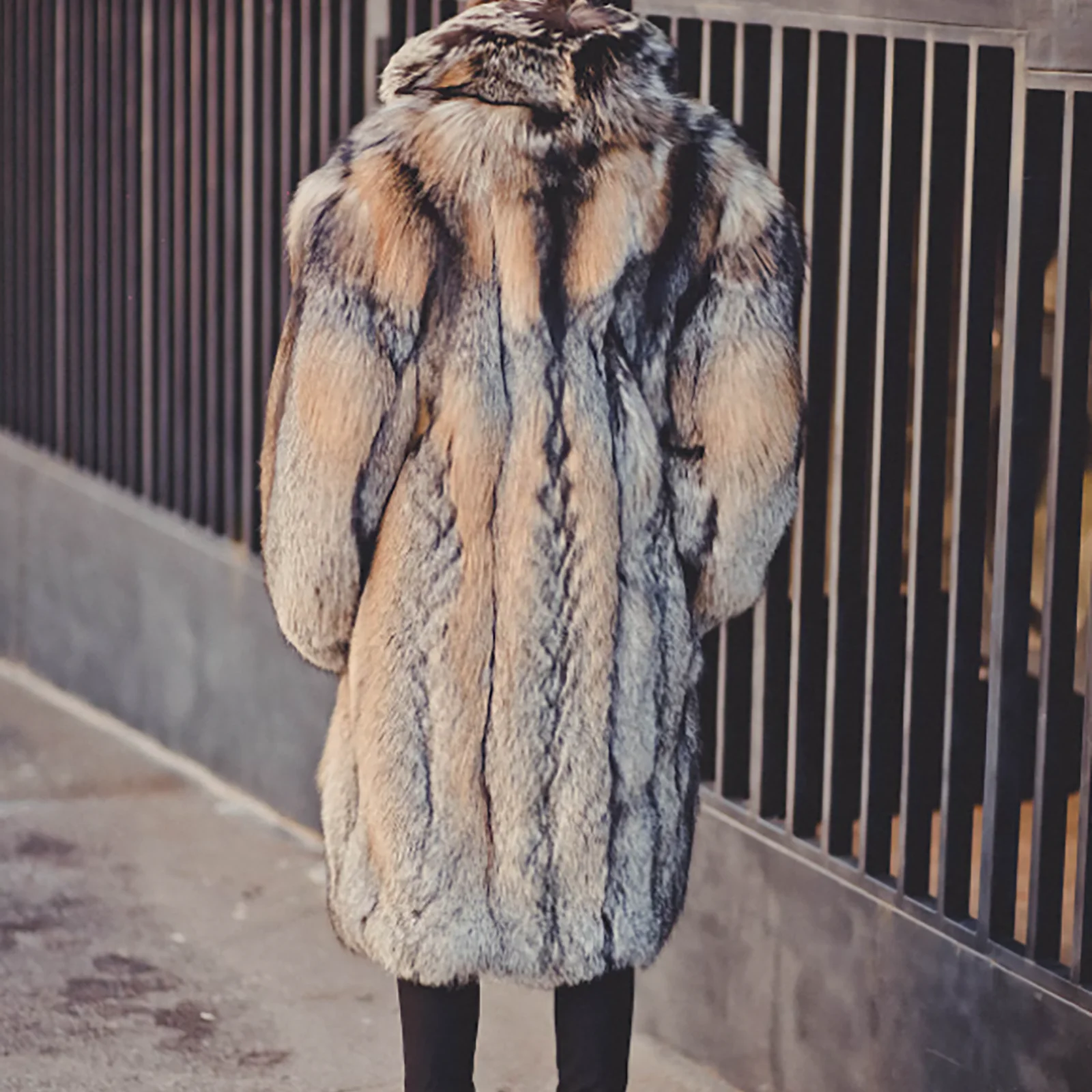 Fashion Long Real Fox Fur Coats with Big Turn-down Collar Wholeskin Genuine Fox Fur Coat Women Winter Outwear Luxury Overcoats