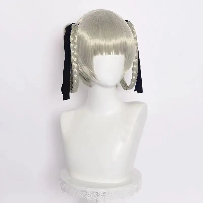 Anime Momobami Kirari Cosplay Wig Adult Women Double Braided Ponytail Heat Resistant Synthetic Hair Wigs Halloween Costume Props