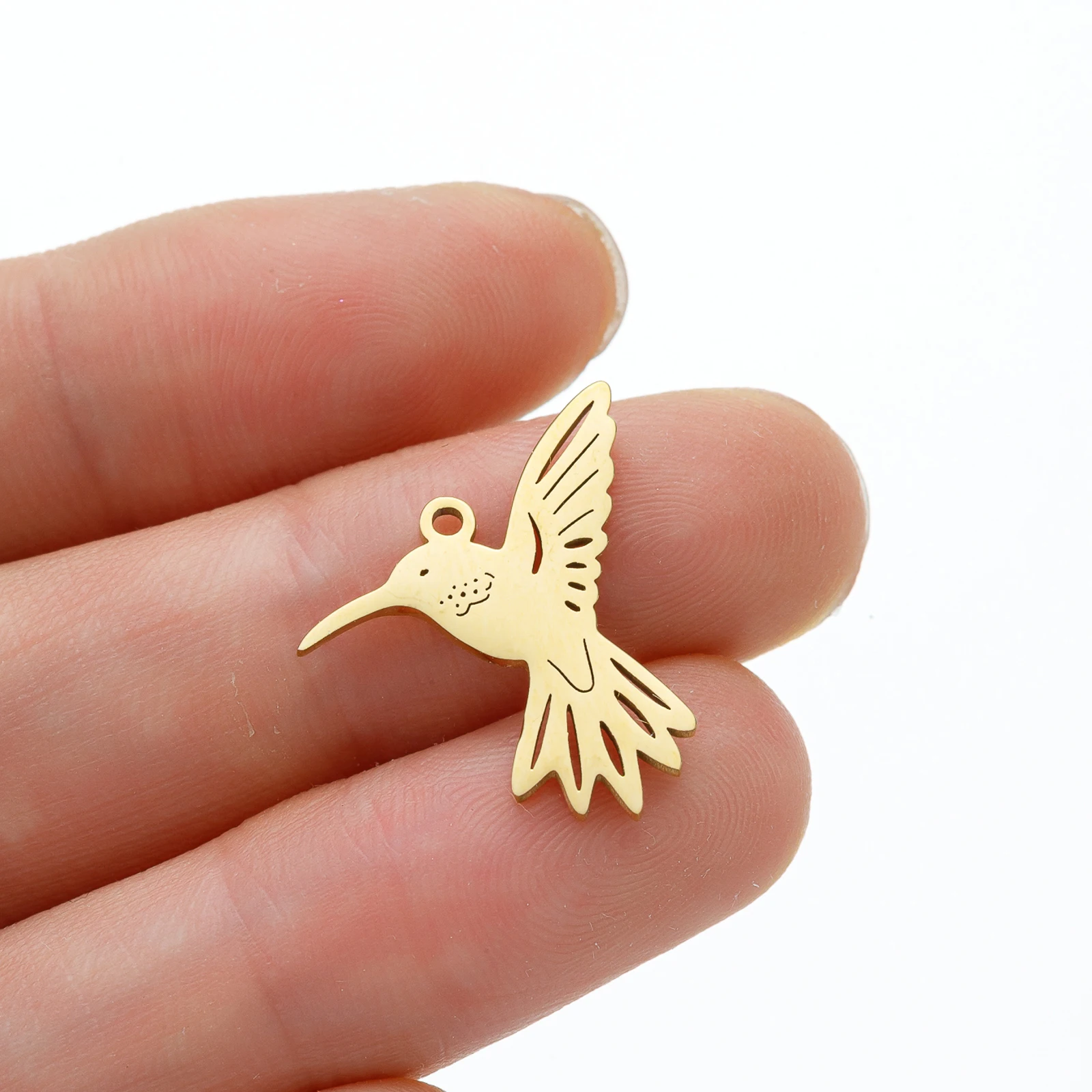 5Pcs/Lot Stainless Steel Cute Hummingbird Earrings For Women Small Birds Jewelry Animal Charm Ear Piercing Jewelry Girls