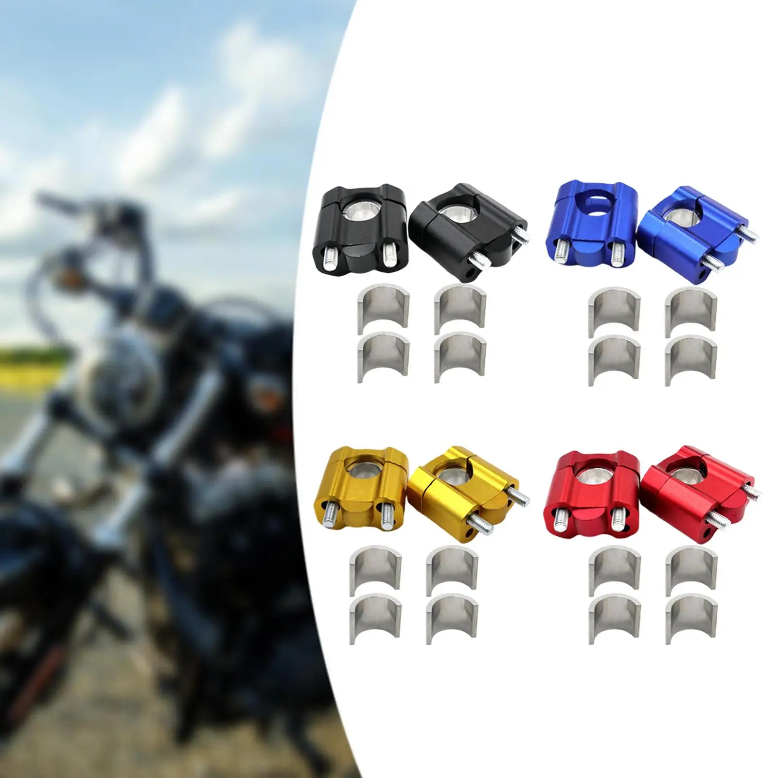 

Generic Motorcycle Handle Bar Risers Premium Easy Installation Handlebar Clamp Risers Spare Parts Accessories Handlebar Adaptor