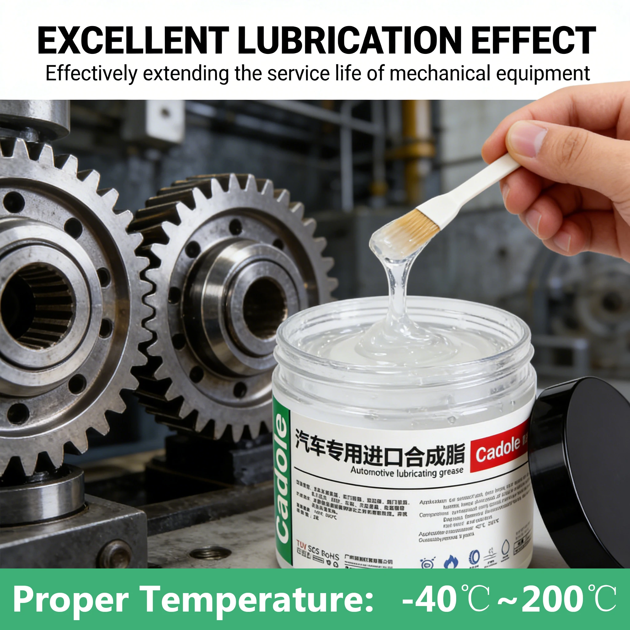 

100/200g Multi-Purpose Lubricating Grease for Car Sunroof Bike Chain Mechanical Maintenance Waterproof Rust-Resistant Oil