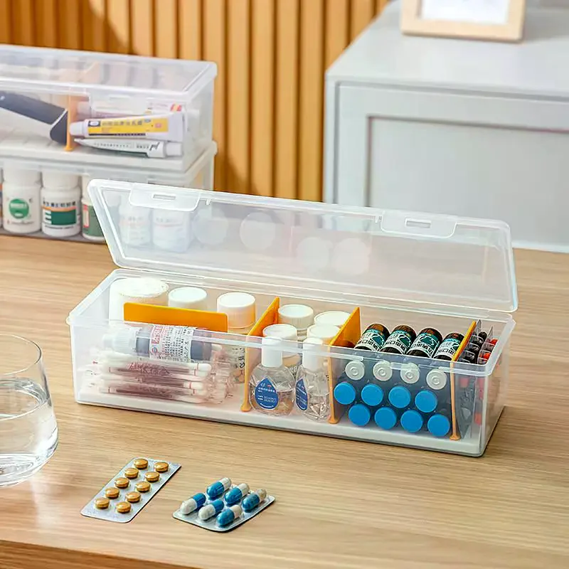 Transparent Plastic Divider Storage Box, Can Hold Multiple Game Cards, With Adjustable Dividers, Suitable For Card Storage