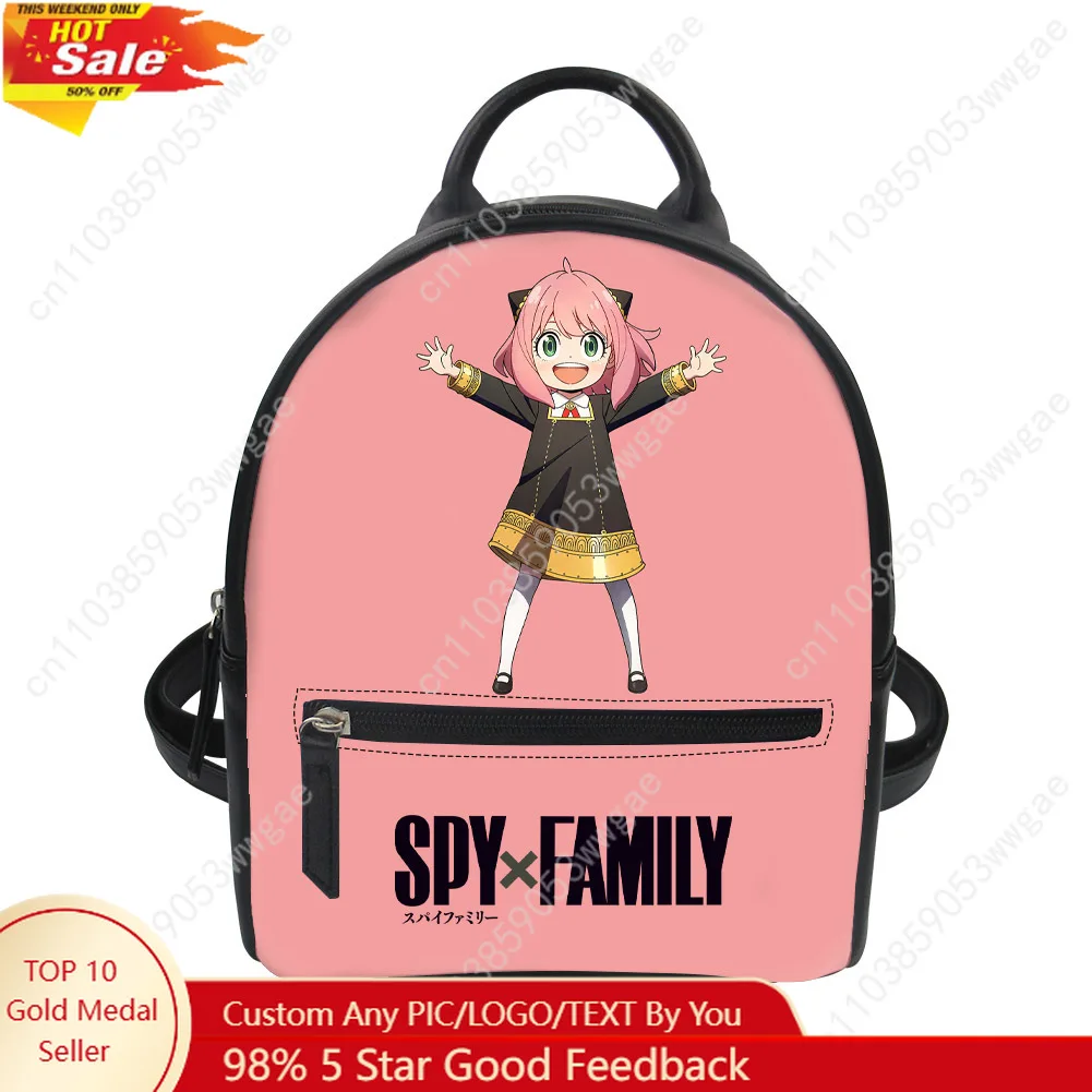 Spy×Family Backpack Purse Women Child Schoolbag Customized Double Shoulder Bag High Quality Mini Daypack Leather Travel Bag Gift