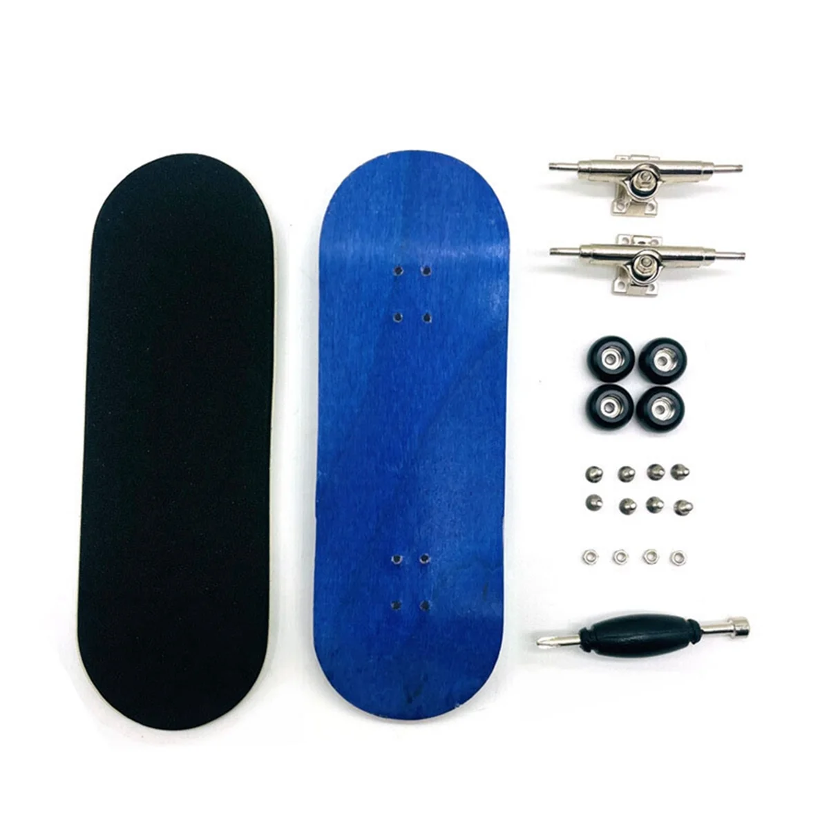 Finger Skateboard Board Width 32mm Professional Maple Fingertip Skateboard Double Rocker Mini Skateboard Blue