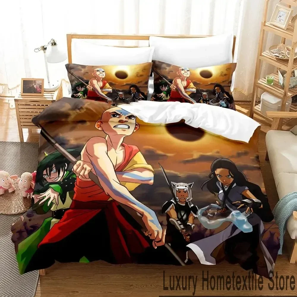 3D Print Cartoon Avatar The Last Airbender Bedding Set Boys Girls Twin Queen King Size Duvet Cover Pillowcase Bed boys Adult