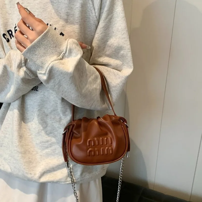 Trendy Crossbody Bag for Women Shoulder Bags Drawstring Women Bucket Bag Purse and Handbags Designer Bag Bolsos De Mujer Сумка